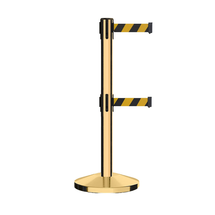 POLISHED BRASS / BLACK AND YELLOW DIAGONAL