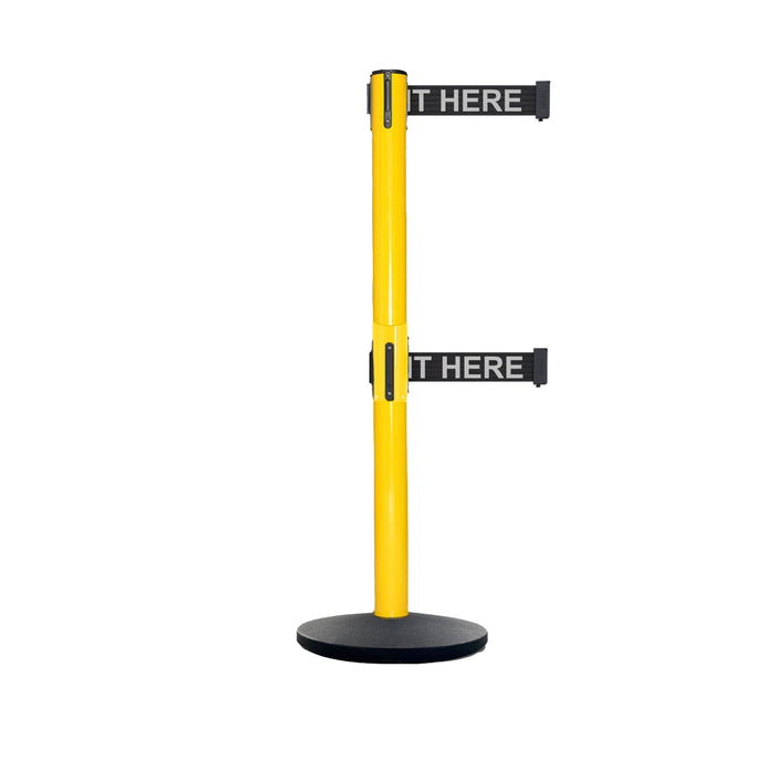 YES WEATHER TREATED / Black with "PLEASE WAIT HERE" White Letters