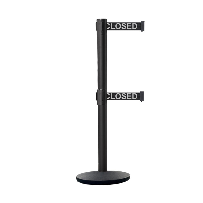 NO WEATHER TREATMENT / BLACK WITH "THIS LINE CLOSED" WHITE LETTERS