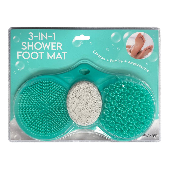 Revive 3-In-1 Shower Foot Scrubber Mat - ikatehouse