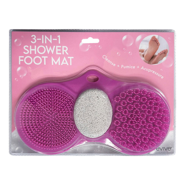 Revive 3-In-1 Shower Foot Scrubber Mat - ikatehouse