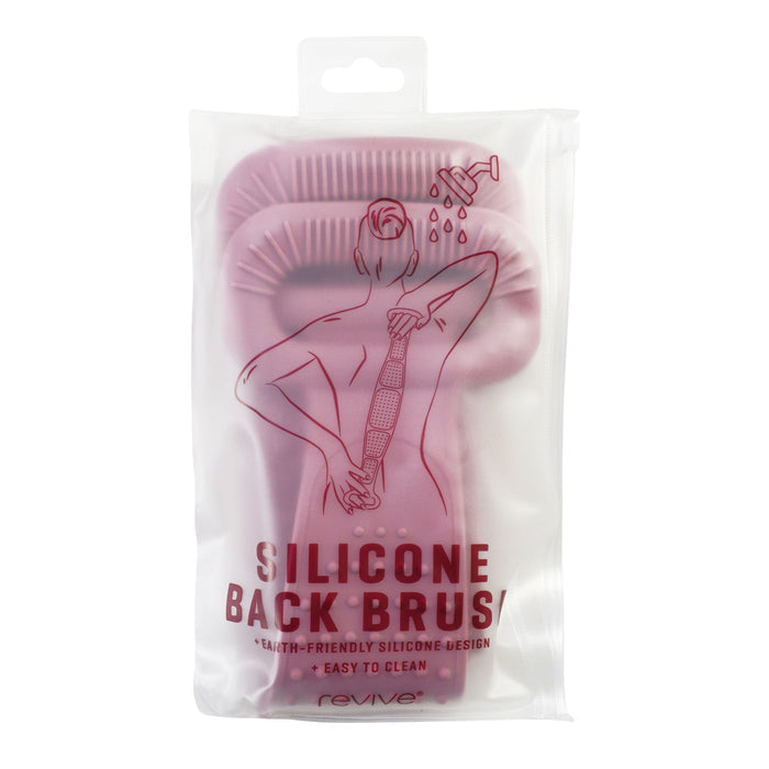 Revive Silicon Back Brush Mauve Pink - ikatehouse