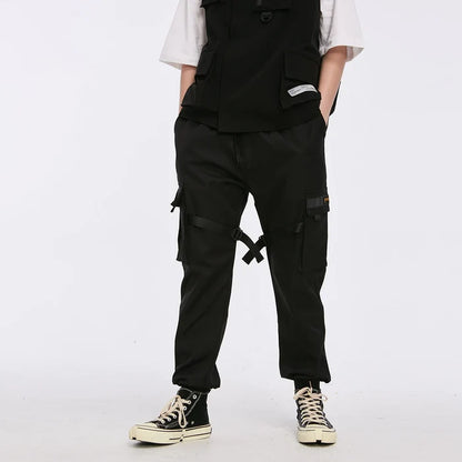 Ribbons Harem Joggers – Men’s Streetwear Cargo Pants