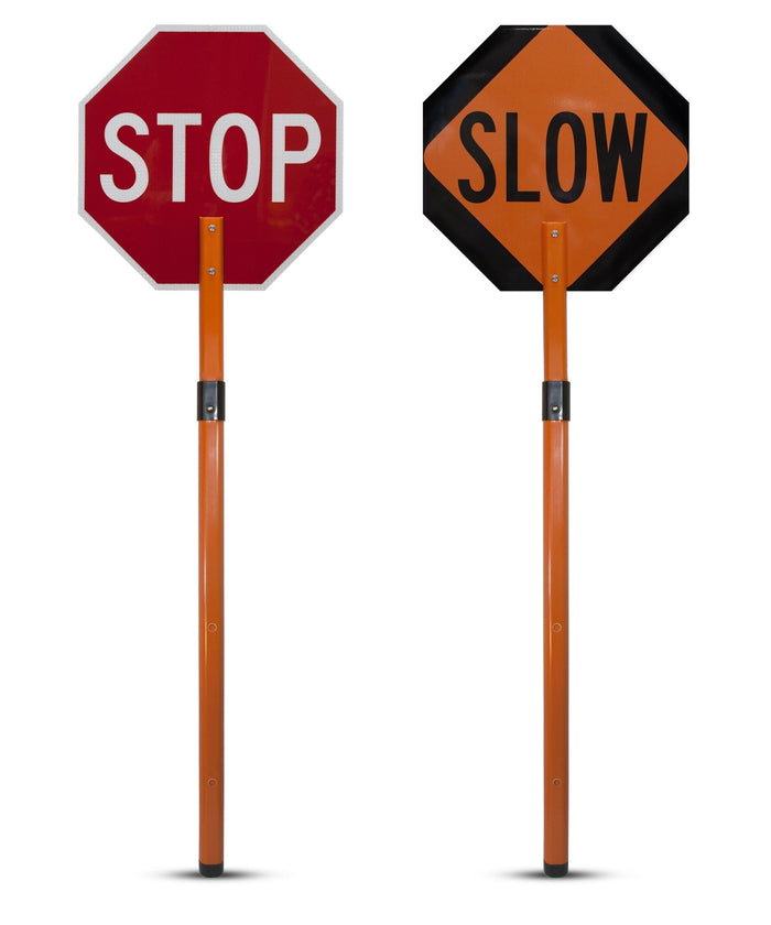 18″ Sign + 12″ Handle + 5–6 ft. Telescopic Staff / .125″ Polyethylene Plastic