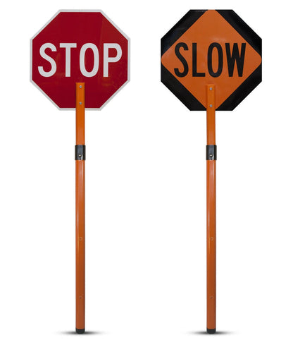 18″ Sign + 12″ Handle + 5–6 ft. Telescopic Staff / .125″ Polyethylene Plastic