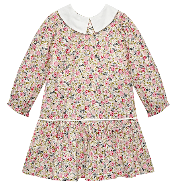 RN Pink/Grey Rose Drop Waist Carrington Dress