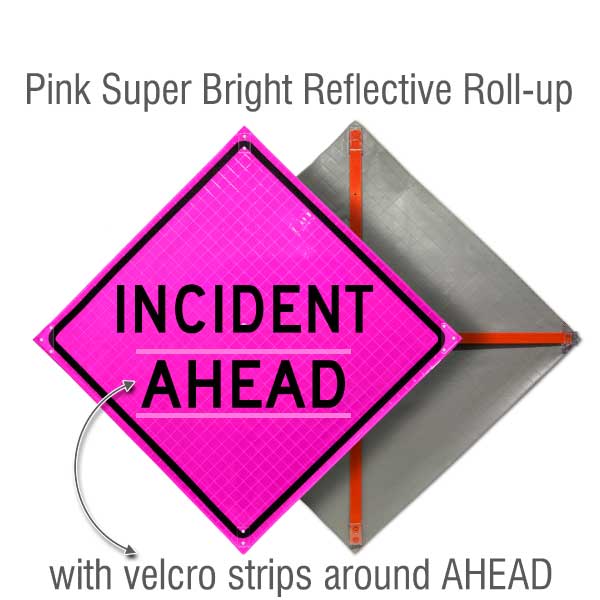 Roll Up Incident Warning Signs - Crowd Control Warehouse