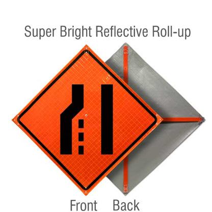 Fluorescent Super Bright™ Reflective Vinyl / Left Lane Ending Symbol