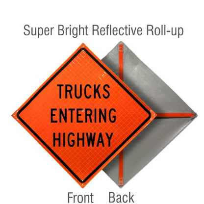 Fluorescent Super Bright™ Reflective Vinyl / Trucks Entering Highway