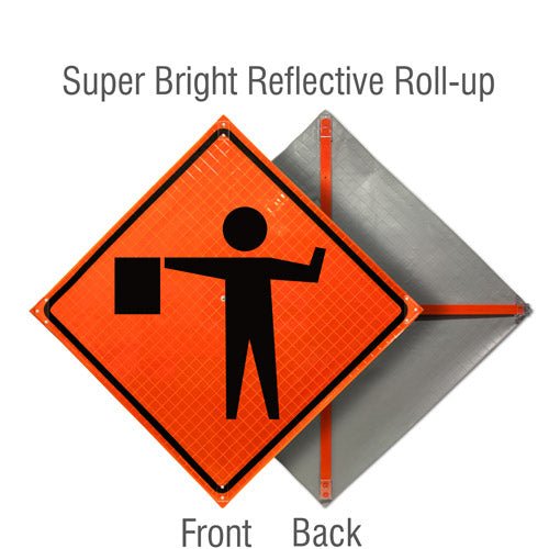 Roll Up Traffic Control Signs, 36 in. x 36 in. - Crowd Control Warehouse
