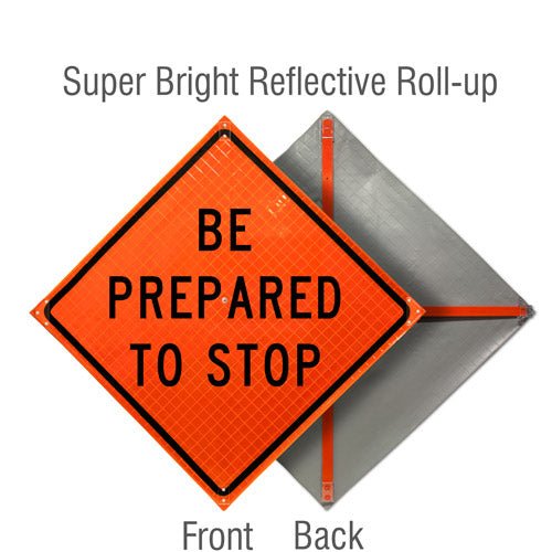 Roll Up Traffic Control Signs, 36 in. x 36 in. - Crowd Control Warehouse
