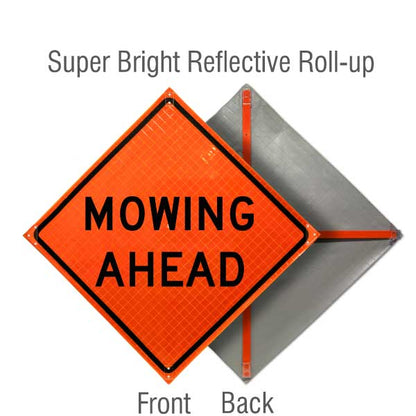Fluorescent Super Bright™ Reflective Vinyl / Mowing Ahead