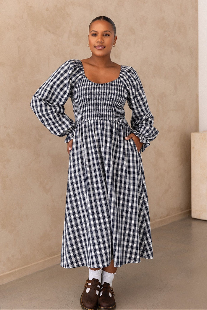 Rosie Dress - Midnight Gingham