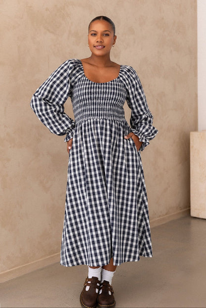 Rosie Dress - Midnight Gingham