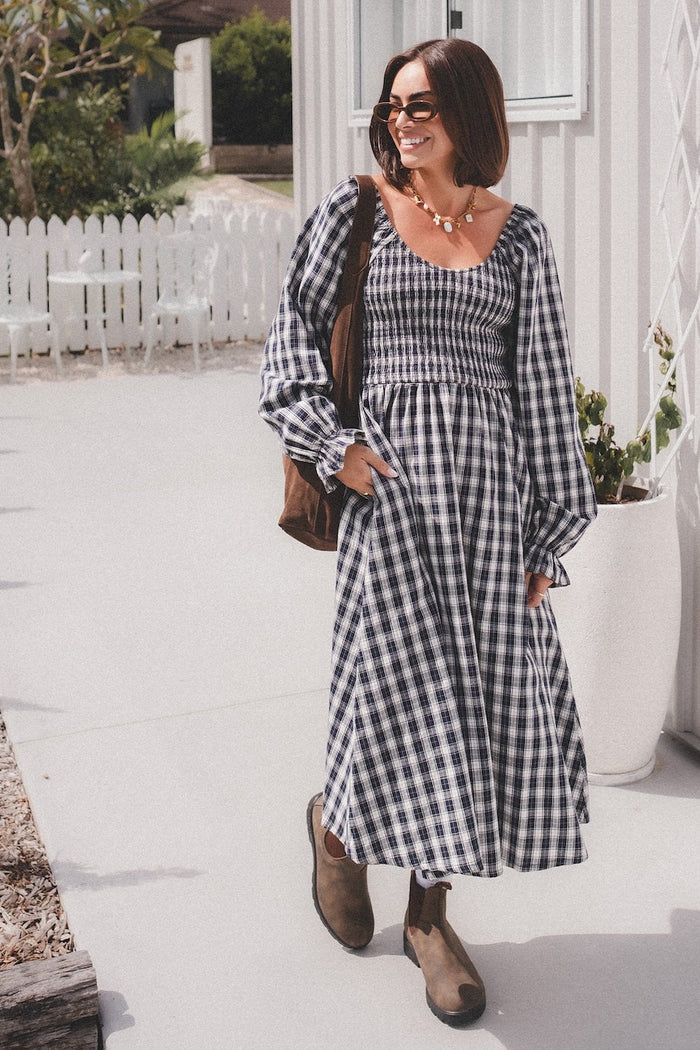 Rosie Dress - Midnight Gingham