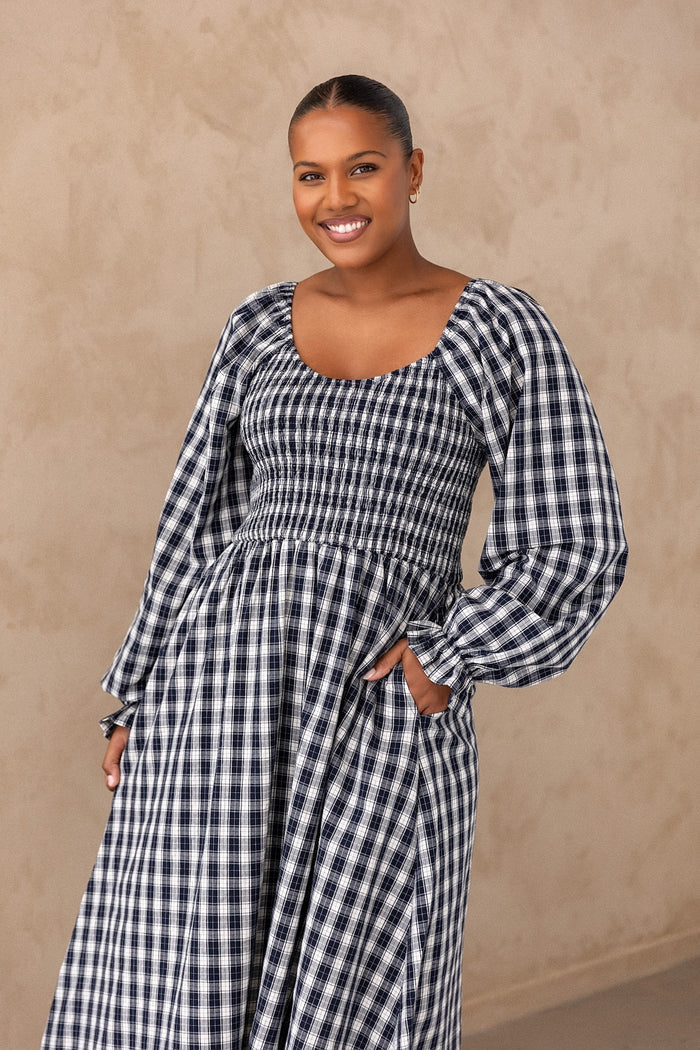 Rosie Dress - Midnight Gingham