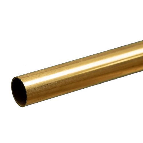 Round Brass Tube: 13/32" OD x 0.014" Wall x 12" Long (1 Piece) #8136