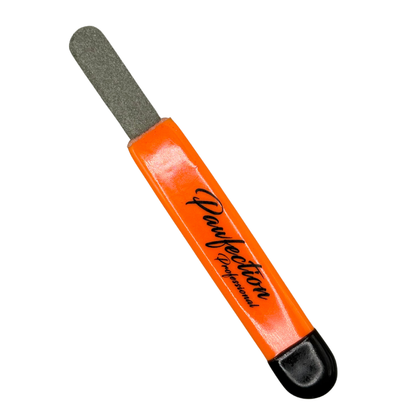Round Straight Fine Stripping File w/ Orange and Black Handle