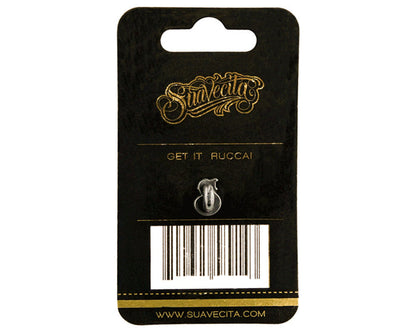 Round Suavecita Gold Enamel Pin Back Packaging