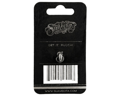 Round Suavecita Silver Enamel Pin Back Packaging