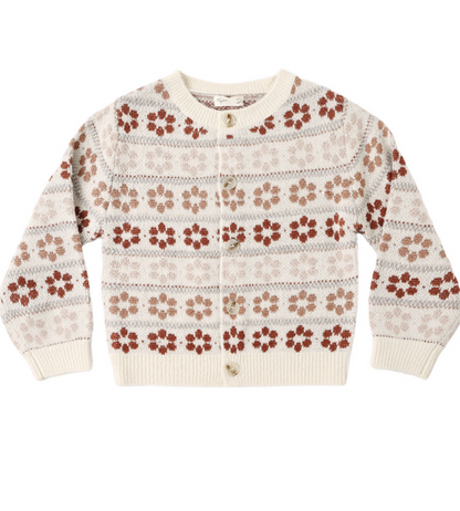 Rylee + Cru Cheyenne Cardigan in Floral Fair Isle