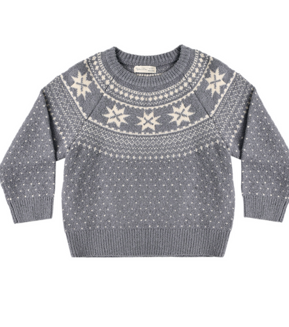 Rylee + Cru Fair Isle Sweater in Slate