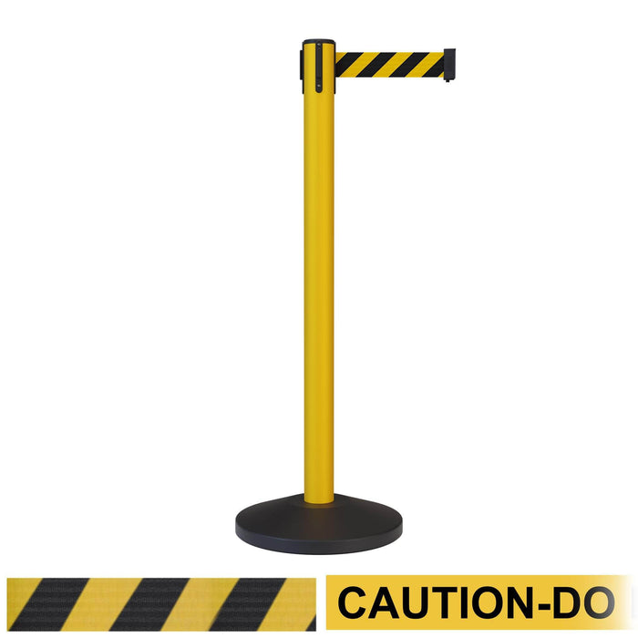 Safety Retractable Belt Barrier Stanchion, 10.5 Ft. Belt - CCW Series RBB - 100 - Crowd Control Warehouse