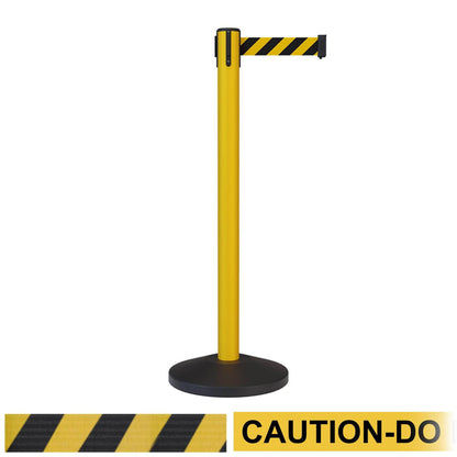 Safety Retractable Belt Barrier Stanchion, 10.5 Ft. Belt - CCW Series RBB - 100 - Crowd Control Warehouse