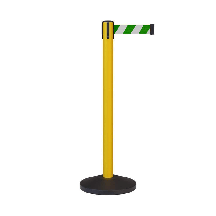 YELLOW / GREEN & WHITE DIAGONAL STRIPES