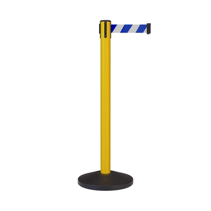 Safety Retractable Belt Barrier Stanchion, 10.5 Ft. Belt - CCW Series RBB - 100 - Crowd Control Warehouse