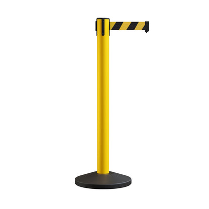 Safety Retractable Belt Barrier Stanchion, 16 Ft. Belt - CCW Series RBB - 150 - Crowd Control Warehouse