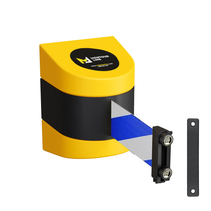 Blue and White Diagonal / STANDARD FIXED MOUNT / MAGNETIC BELT END WITH WALL RECEIVER