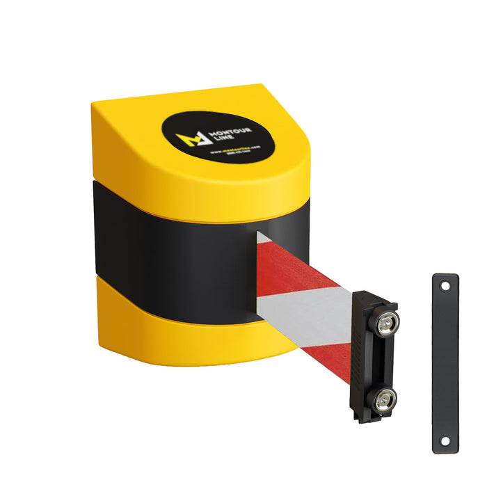 Red and White Diagonal / MAGNETIC MOUNT / MAGNETIC BELT END WITH WALL RECEIVER