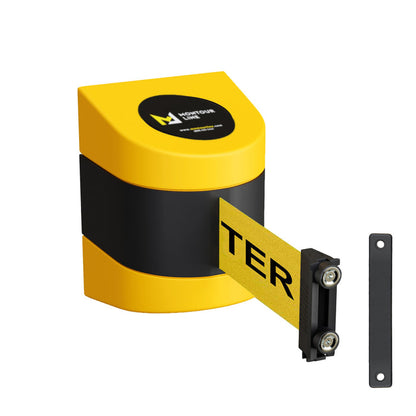 Yellow with "CAUTION - DO NOT ENTER" Black Letters / STANDARD FIXED MOUNT / MAGNETIC BELT END WITH WALL RECEIVER