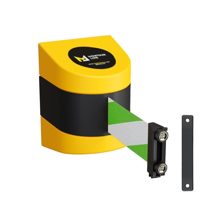 Green and White Diagonal / MAGNETIC MOUNT / MAGNETIC BELT END WITH WALL RECEIVER