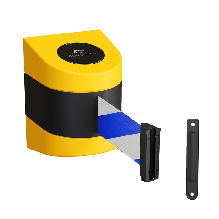 Blue and White Diagonal / STANDARD FIXED MOUNT / STANDARD BELT END WITH WALL RECEIVER