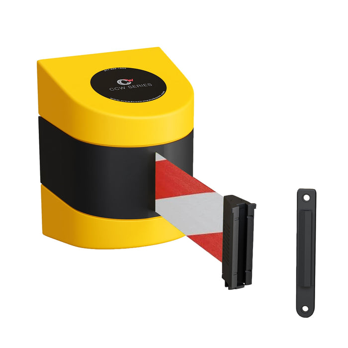 Red and White Diagonal / STANDARD FIXED MOUNT / STANDARD BELT END WITH WALL RECEIVER
