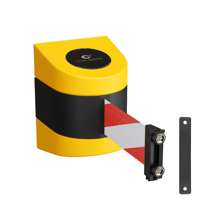 Red and White Diagonal / STANDARD FIXED MOUNT / MAGNETIC BELT END WITH WALL RECEIVER