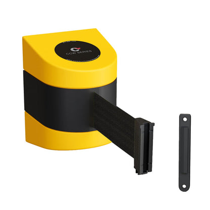 Safety Wall Mounted Fixed or Magnetic Wall Mount Belt Barrier, 30 Ft. Belt - Montour Line WMX160 - Crowd Control Warehouse