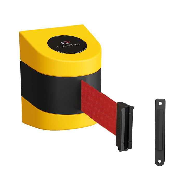 Safety Wall Mounted Fixed or Magnetic Wall Mount Belt Barrier, 30 Ft. Belt - Montour Line WMX160 - Crowd Control Warehouse