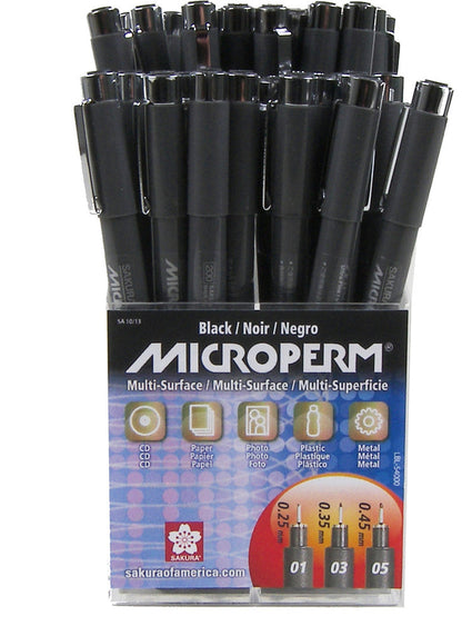 Sakura- Microperm Pen - Black. Crafters use it to decorate everything from wooden letters to vinyl. Available at Embellish Away in Bowmanville Ontario Canada.