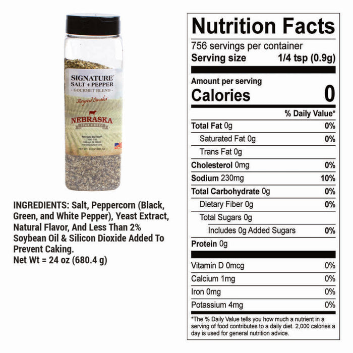 Salt + Pepper Blend | 24 oz | Nebraska Star Beef