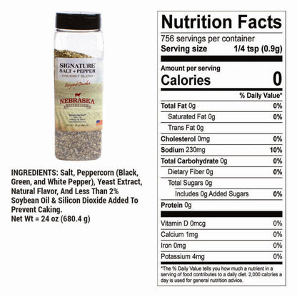 Salt + Pepper Blend | 24 oz | Nebraska Star Beef