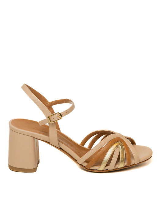 ALBANO Sandalo pelle soft nude combo 401 SOFT-NUDE COMBO