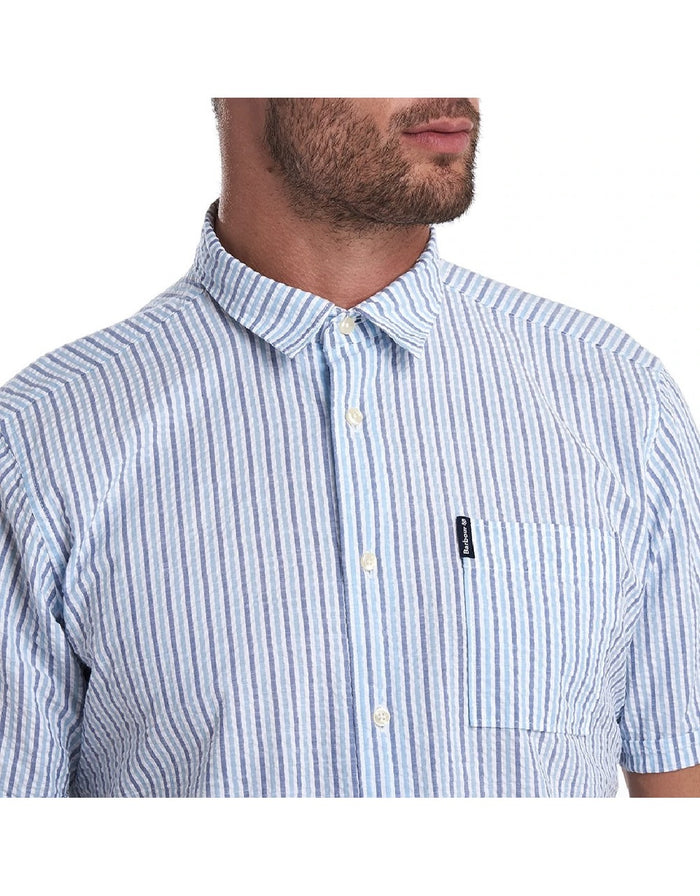 SEERSUCKER 8 SHORT SLEEVED SHIRT BLUE