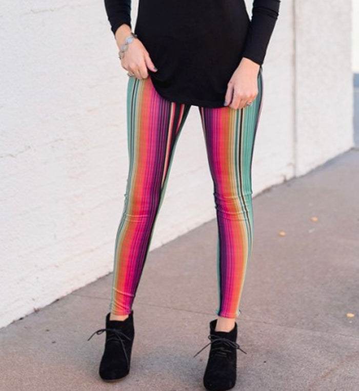 Serape/Black Inside Out Leggings