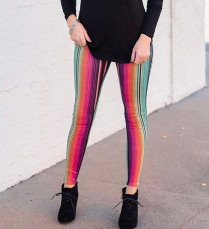 Serape/Black Inside Out Leggings