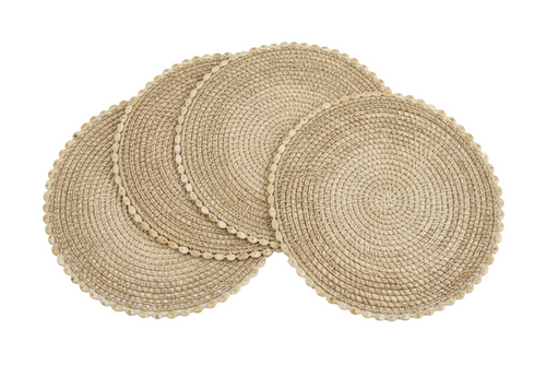 Set of 4 Pandan Weave Shell Placemat