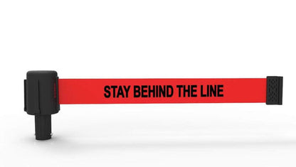 RED "STAY BEHIND LINE" BANNER