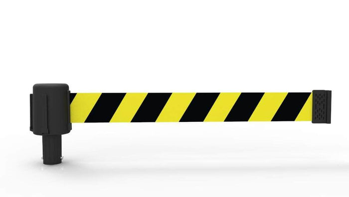 YELLOW/BLACK DIAG STRIPE BANNER